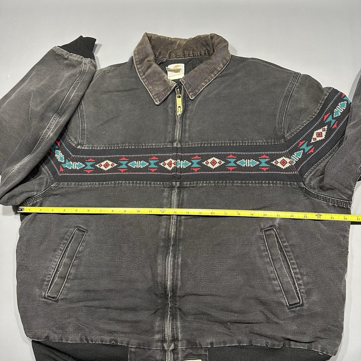 Vintage 1999 Southwestern Aztec Print Santa Fe Carhartt Jacket 2XL Fits XL
