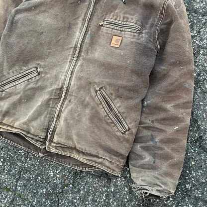 Vintage crazy faded brown j141