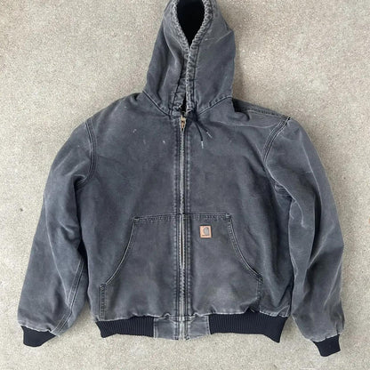 Carhartt Men's Black and Grey Jacket