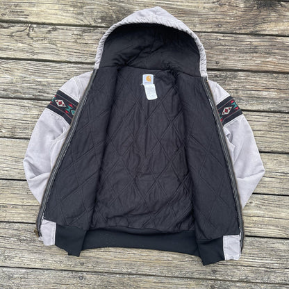vintage carhartt j79 cmt aztec active jacket in cement size large
