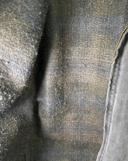 VTG Carhartt Detroit Duck Jacket MEDIUM Petrol Faded Blue J97 PTL Blanket Lined