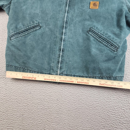 VTG Carhartt Detroit Jacket J43 HTG Hunter Green Large Regular USA Union 1998