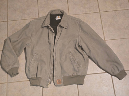 Vintage Carhartt Mens Work Jacket Large Y2K J102 Desert Distress Santa Fe Canvas