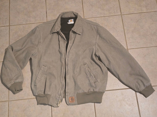 Vintage Carhartt Mens Work Jacket Large Y2K J102 Desert Distress Santa Fe Canvas