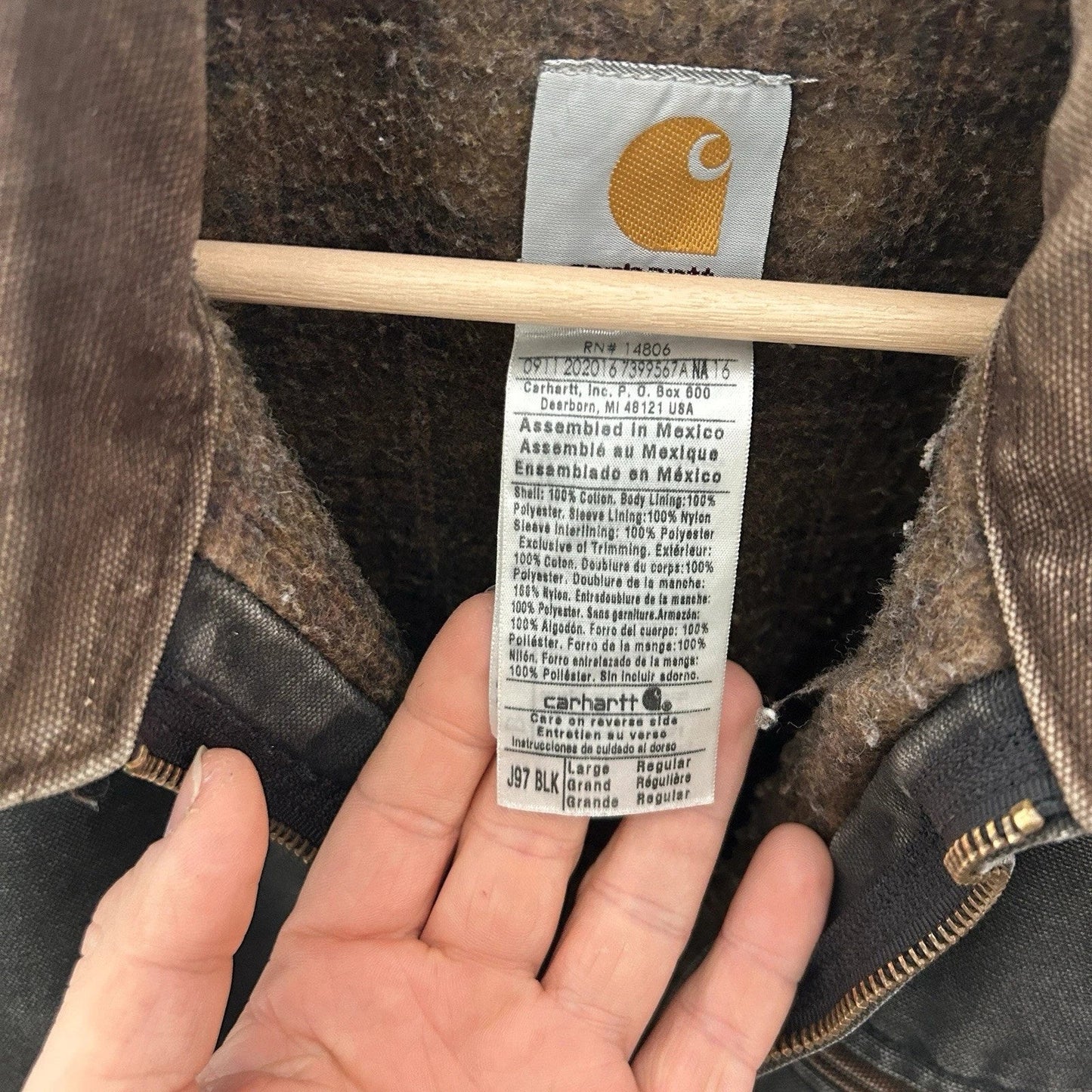 Y2K Carhartt Blanket-Lined Detroit Jacket “Black” J97 BLK