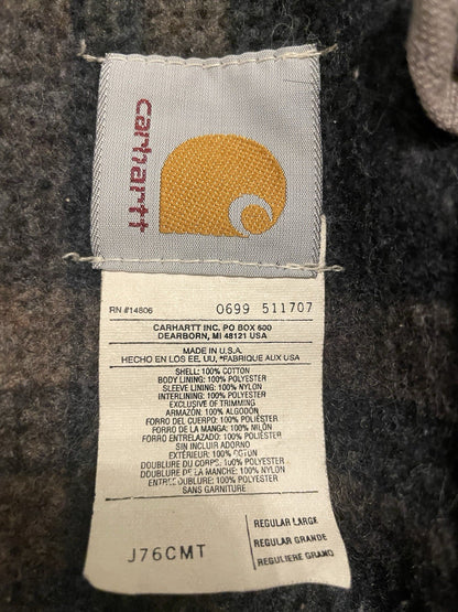 Carhartt Vintage Cement Grey Detroit Jacket J76 CMT Washed Sandstone Duck Large