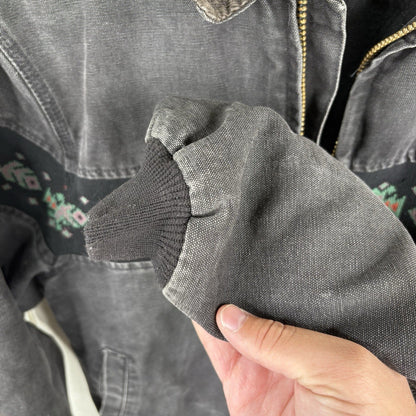Vintage Carhartt Quilted Santa Fe Southwest Jacket “Black Aztec” JQ0405