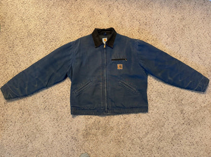 Vintage Carhartt J65 BLU Detroit Jacket blue Size XL RARE Blanket Lined