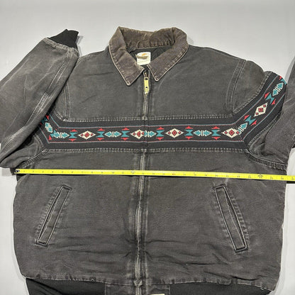 Vintage 1999 Southwestern Aztec Print Santa Fe Carhartt Jacket 2XL Fits XL