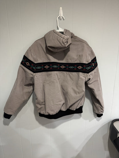 Vintage 90s Grey Aztec Carhartt Jacket Size M J78