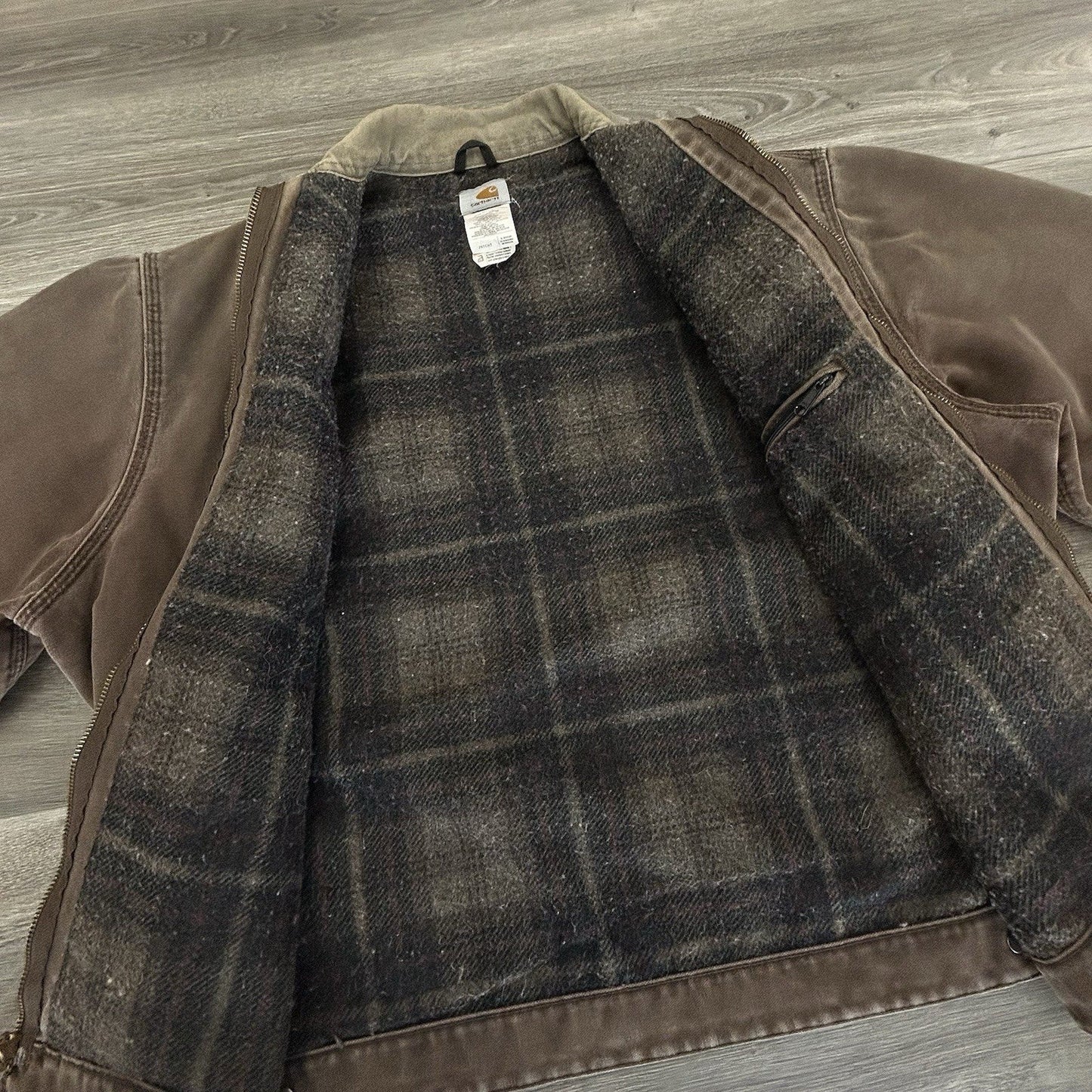 Vintage Carhartt Detroit Jacket Mens XL Blanket Lined J97 CHT Chestnut Brown USA