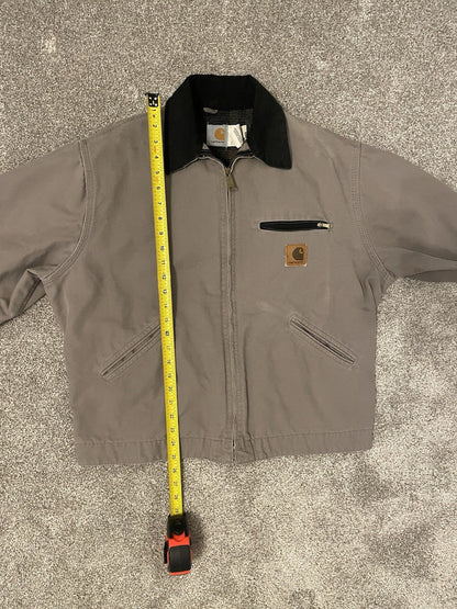 Carhartt Vintage Cement Grey Detroit Jacket J76 CMT Washed Sandstone Duck Large