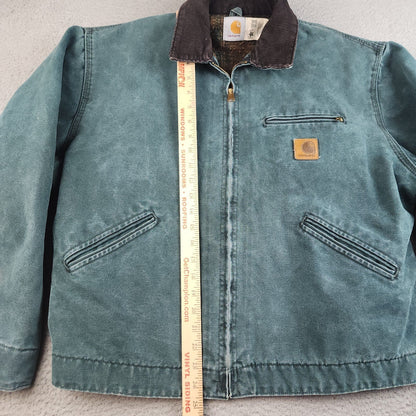 VTG Carhartt Detroit Jacket J43 HTG Hunter Green Large Regular USA Union 1998