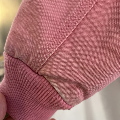 Carhartt Active Jacket Quilt Lined Women’s L WJ130 PKR Pink Rose Hooded Canvas