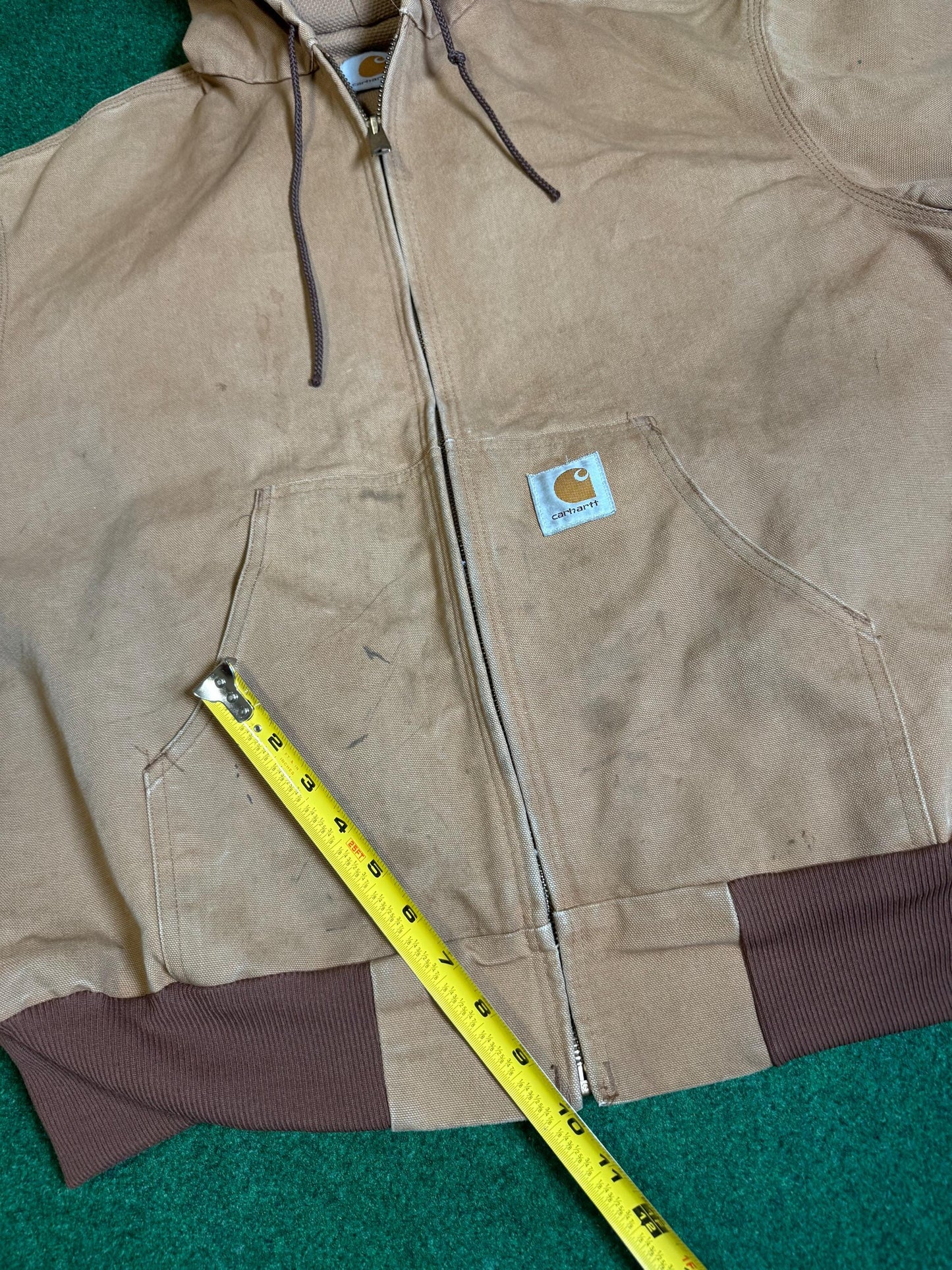 ICONIC 90s Carhartt zip up Coat Jacket Hooded XL workman carpenter hypebeast