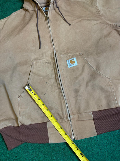 ICONIC 90s Carhartt zip up Coat Jacket Hooded XL workman carpenter hypebeast