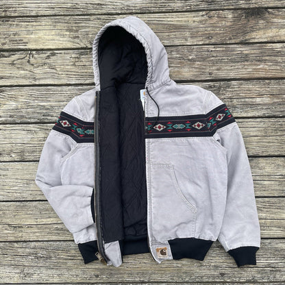 vintage carhartt j79 cmt aztec active jacket in cement size large