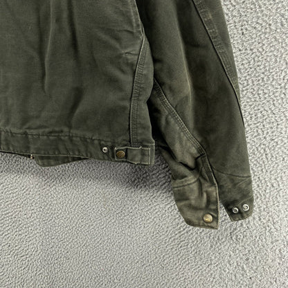 VINTAGE Carhartt Jacket Mens Large Green Detroit J97 MOS Blanket Duck Canvas 90s