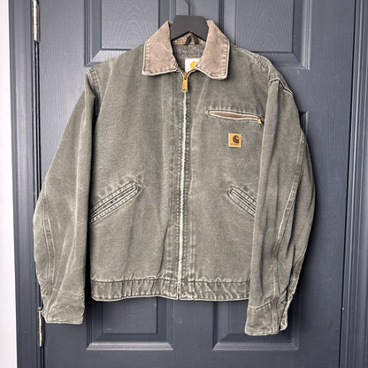Carhartt J97 MOS Vintage Made In USA Green Blanket Lined Detroit Jacket Men’s S