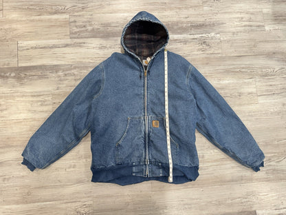 RARE Carhartt Jacket Men’s XL Tall Hooded Denim Asap Rocky