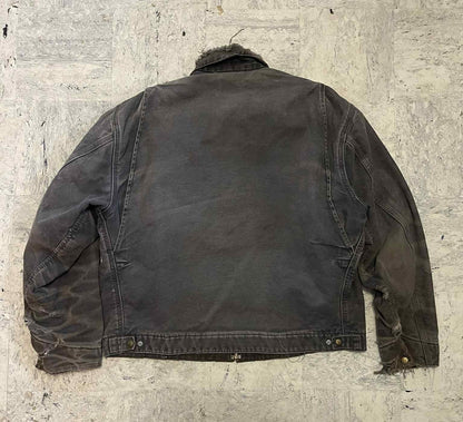 Vintage Carhartt Grey Distressed Detroit Jacket J97 PTL Size XL Blanket Lined
