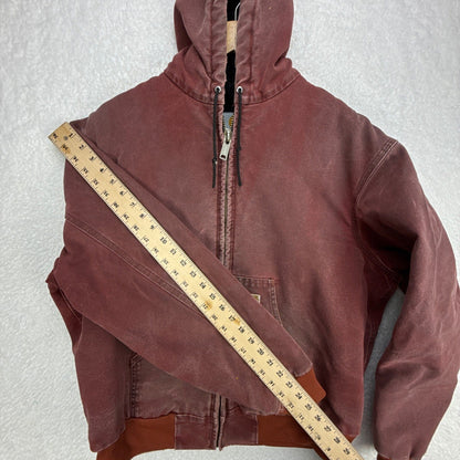 Carhartt Active Jacket Quilt Lined Mens Large J68 BRK Brick Red