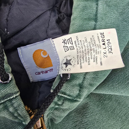 Vintage 90s Carhartt JQ294 Jacket Mens 2XL Aspen Green Quilt Lining 1996 USA