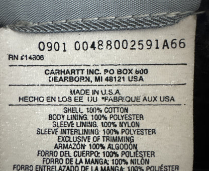 VTG Carhartt Detroit Duck Jacket MEDIUM Petrol Faded Blue J97 PTL Blanket Lined