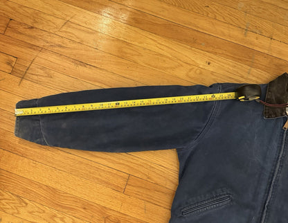 Carhartt Detroit Jacket Vintage Blanket-Lined J65 BLU Blue USA Medium M RARE
