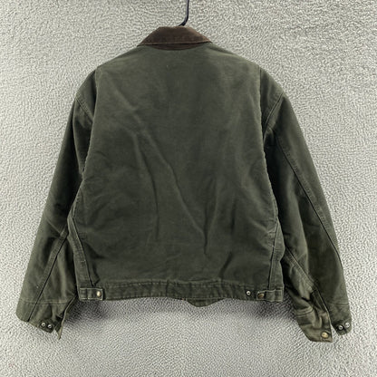 VINTAGE Carhartt Jacket Mens Large Green Detroit J97 MOS Blanket Duck Canvas 90s