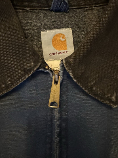 Vintage Carhartt J65 BLU Detroit Jacket blue Size XL RARE Blanket Lined