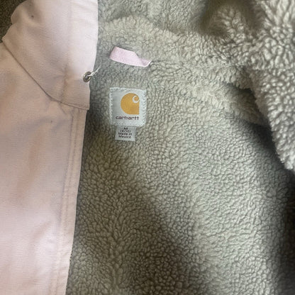 Carhartt Women’s M Medium Light Pink Violet Sherpa Lined Hooded Jacket Uncommon