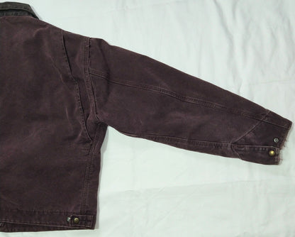 Carhartt Detroit Jacket J97 BRG Burgundy Size L Reg. Blanket Lined USA Made VTG