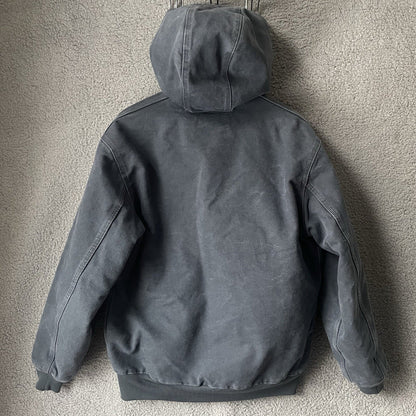 Carhartt Jacket Quilt Lined Womens Large WJ130 STM Gray Black 14086
