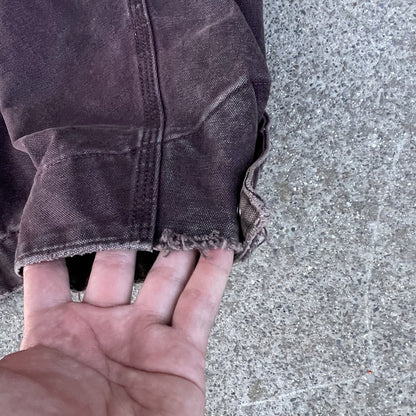 Carhartt Detroit J97 Brg Wine Burgundy Purple Vintage Faded Jacket Coat XL USA