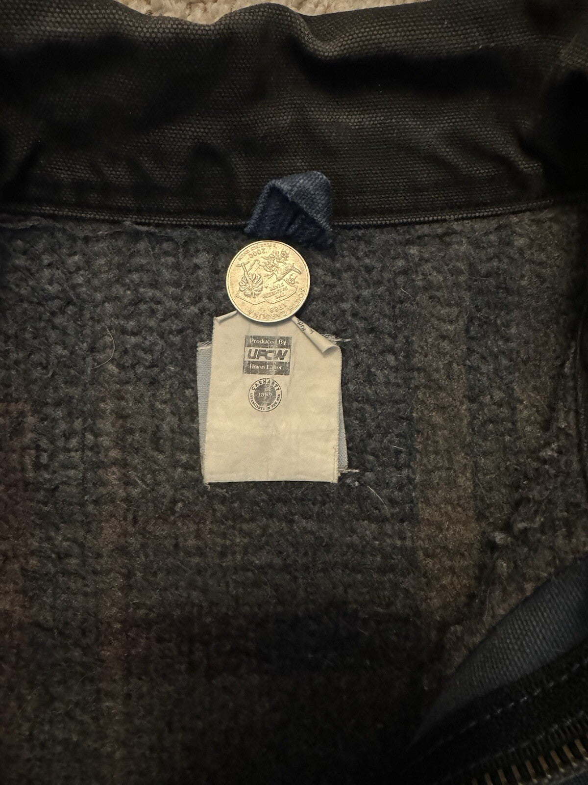 Vintage Carhartt J65 BLU Detroit Jacket blue Size XL RARE Blanket Lined