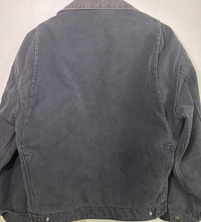VTG Carhartt Detroit Duck Jacket MEDIUM Petrol Faded Blue J97 PTL Blanket Lined