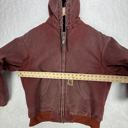 Carhartt Active Jacket Quilt Lined Mens Large J68 BRK Brick Red