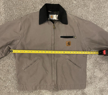 Carhartt Vintage Cement Grey Detroit Jacket J76 CMT Washed Sandstone Duck Large