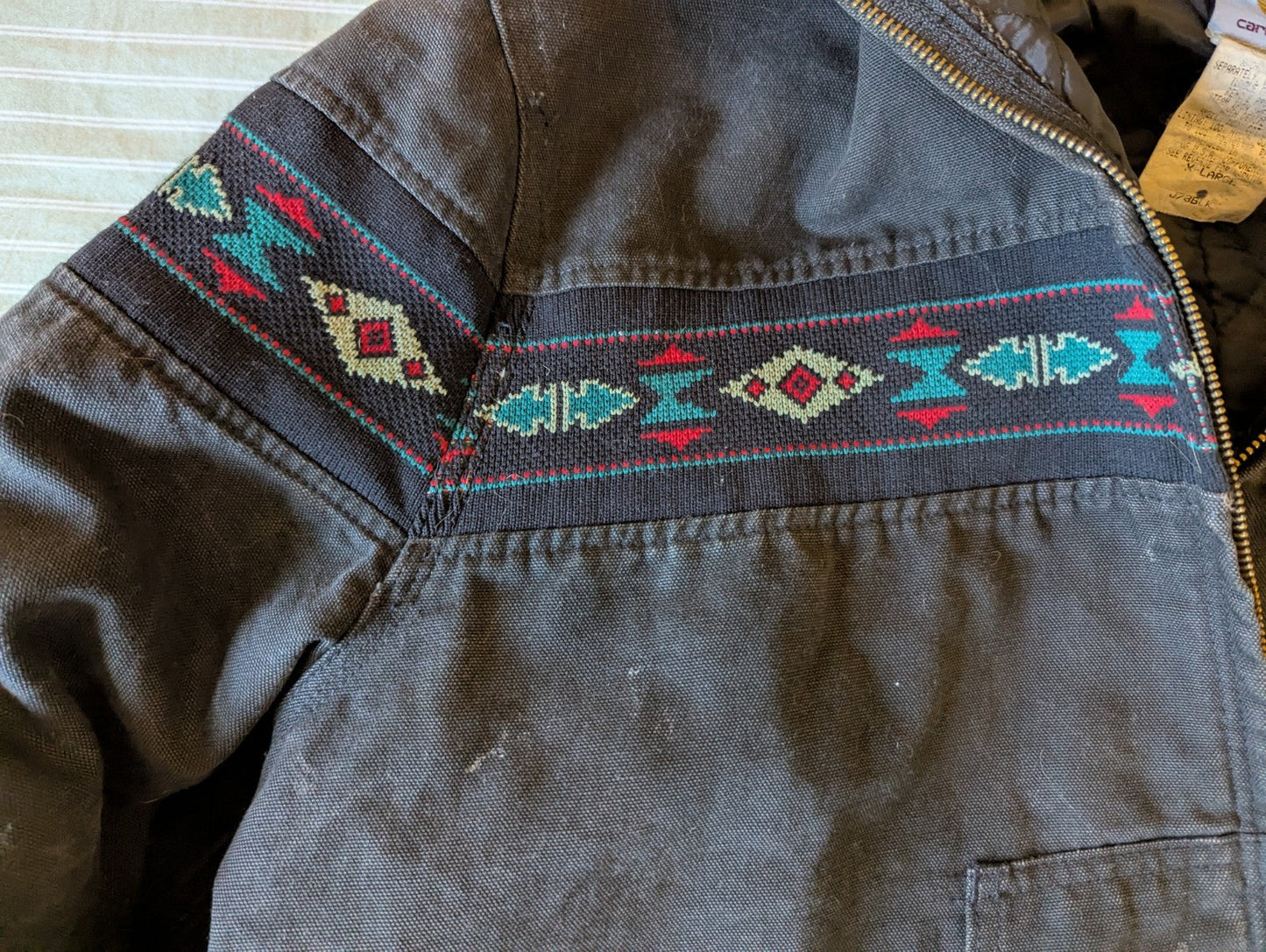 Vintage Aztec Black Carhartt Jacket Men’s XL