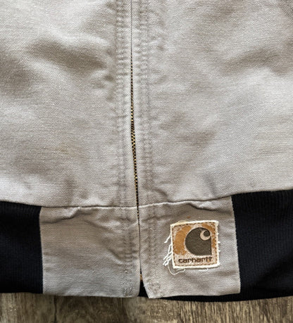 Vintage 90s Carhartt Aztec Full Zip Hooded Jacket Quilted Tribal Size X-Large