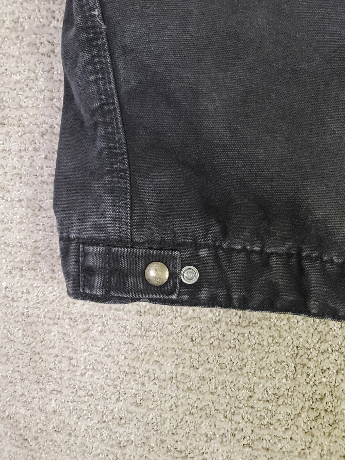 Vintage Carhartt J43 ONX Onyx Black Sandstone Detroit Jacket sz XL Blanket Lined