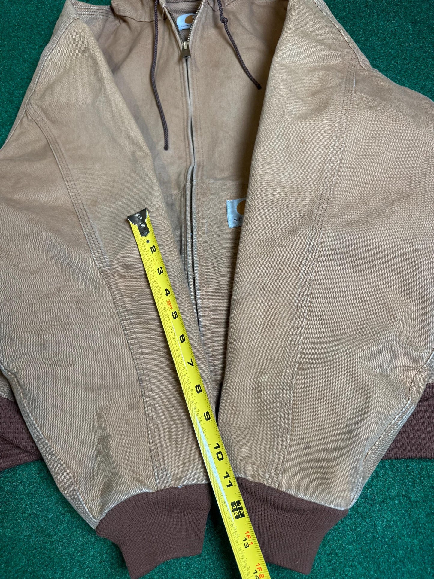 ICONIC 90s Carhartt zip up Coat Jacket Hooded XL workman carpenter hypebeast