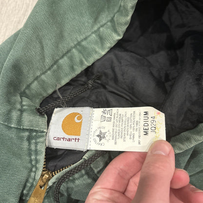 Vintage 90s Carhartt JQ294 Jacket Mens Medium Aspen Green Quilt Lining 1996 USA