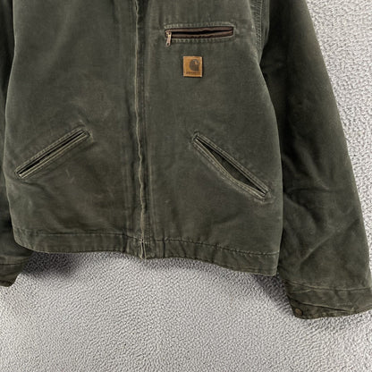 VINTAGE Carhartt Jacket Mens Large Green Detroit J97 MOS Blanket Duck Canvas 90s
