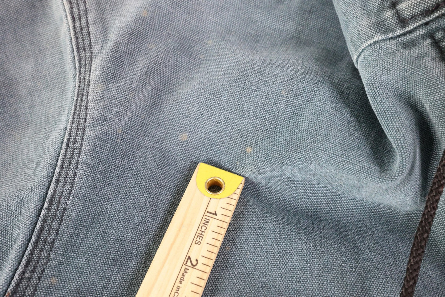 Vintage Carhartt Jacket Mens Large Blue Hooded Workwear Faded Distressed Chore