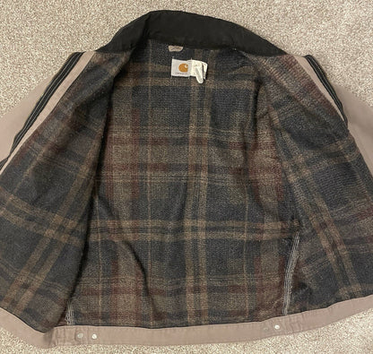 Carhartt Vintage Cement Grey Detroit Jacket J76 CMT Washed Sandstone Duck Large