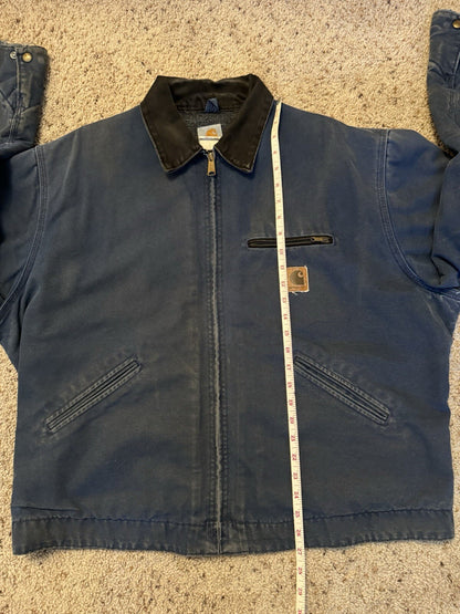Vintage Carhartt J65 BLU Detroit Jacket blue Size XL RARE Blanket Lined